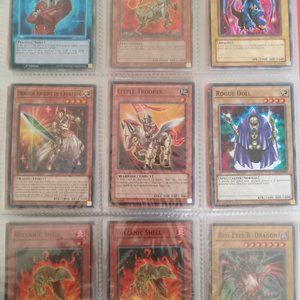 Vintage Konami Yugioh Trading Cards 450 Mix Assortment Lot Binder